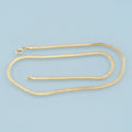 Thin Gold Herringbone Chain Necklace