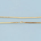 Gold Herringbone Chain Necklace