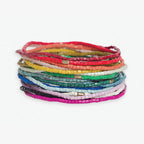 Chelsea 18 Strand Beaded Stretch Bracelet Set