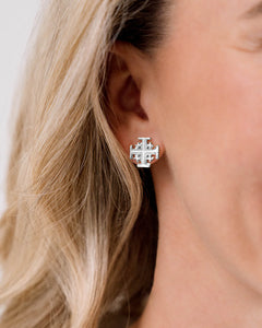 Silver Multi Cross Stud  | Susan Shaw