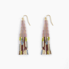 Beaded Abstract Fringe Earrings