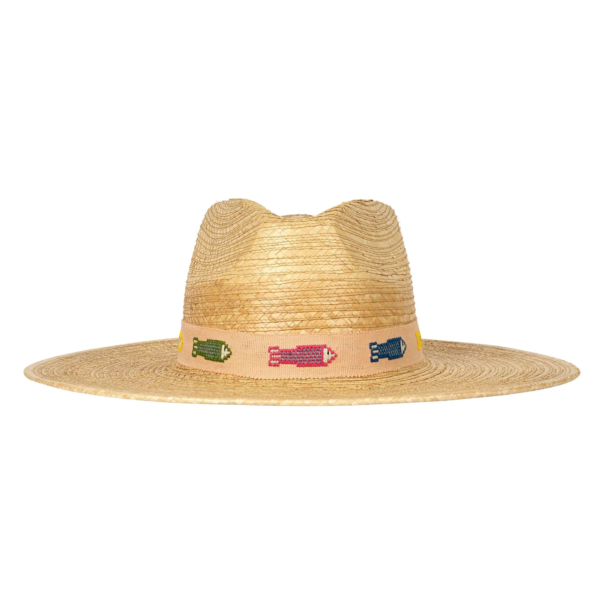 Colorful Fin Palm Hat Sunshine Tienda