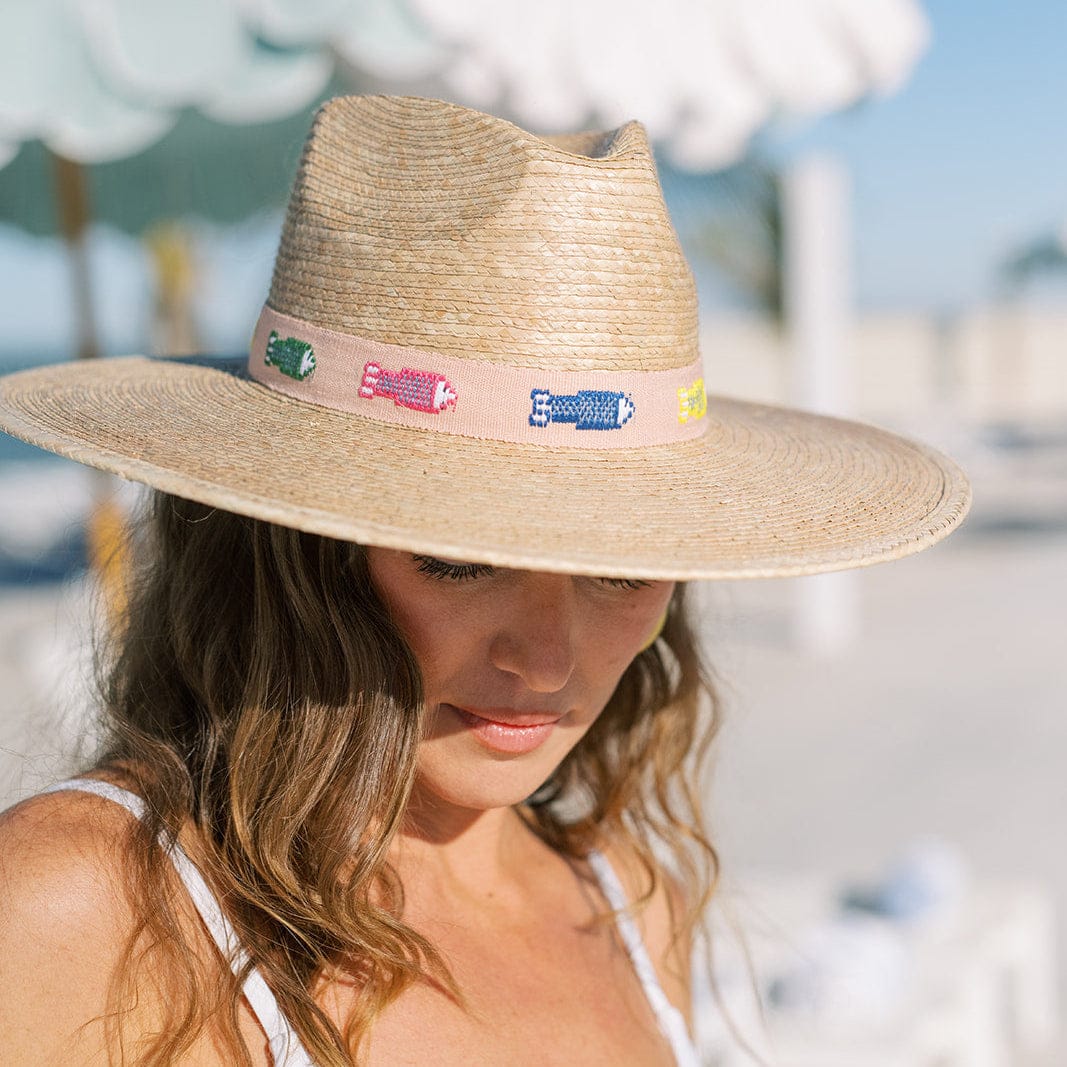 Colorful Fin Palm Hat Sunshine Tienda
