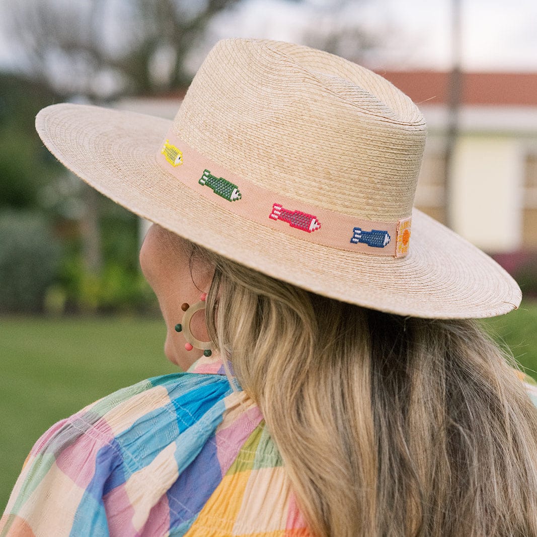 Colorful Fin Palm Hat Sunshine Tienda