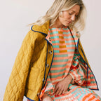 Reversible Stripe Quilted Jacket