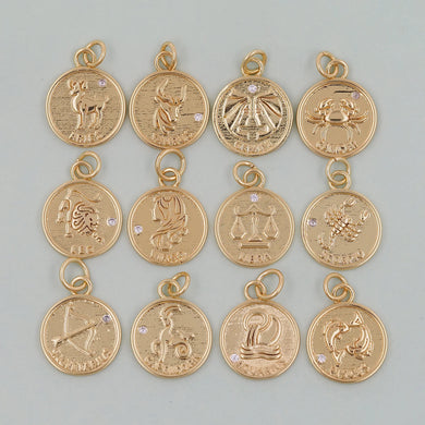 Gold Filled Zodiac Charms