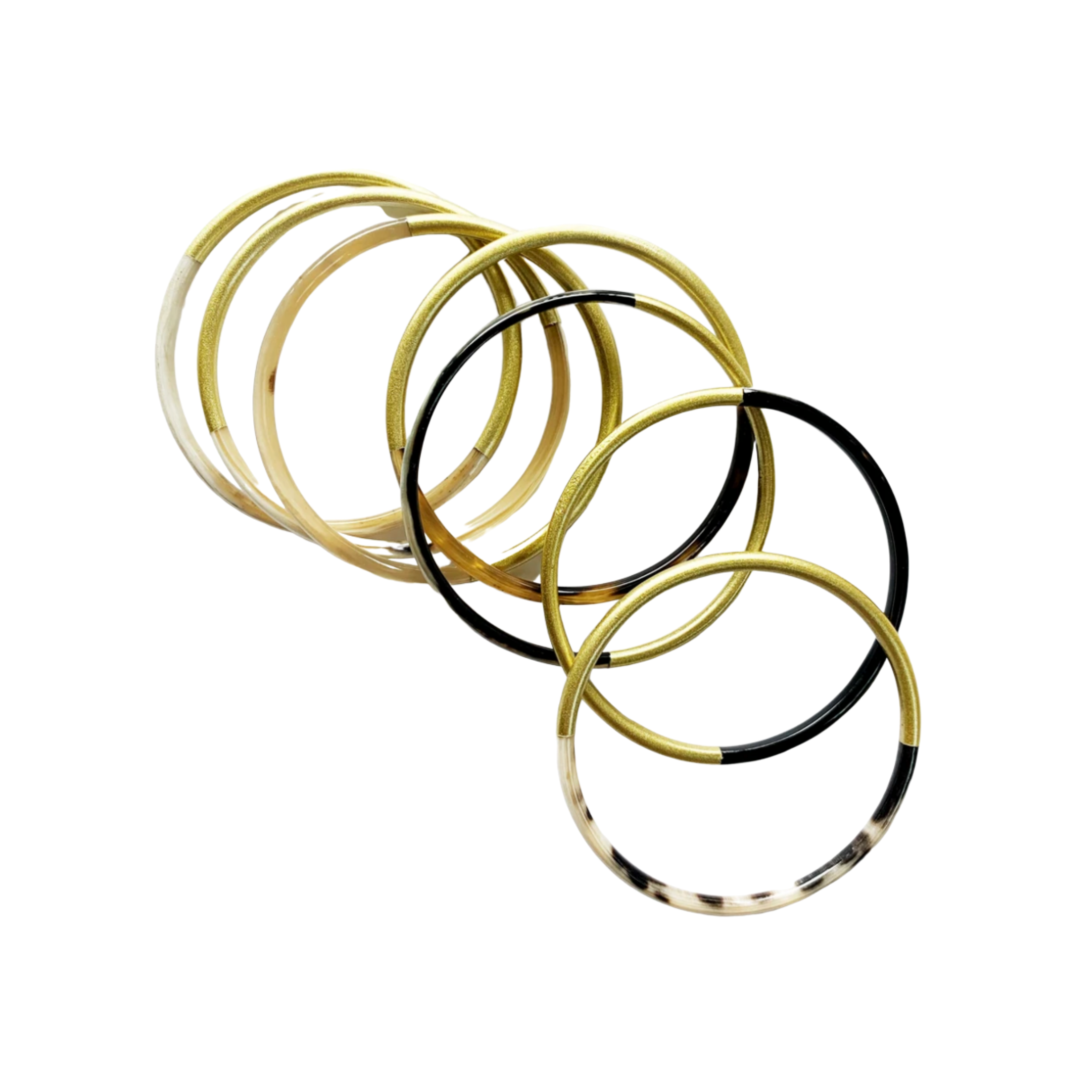 Gold Horn Bangle Set