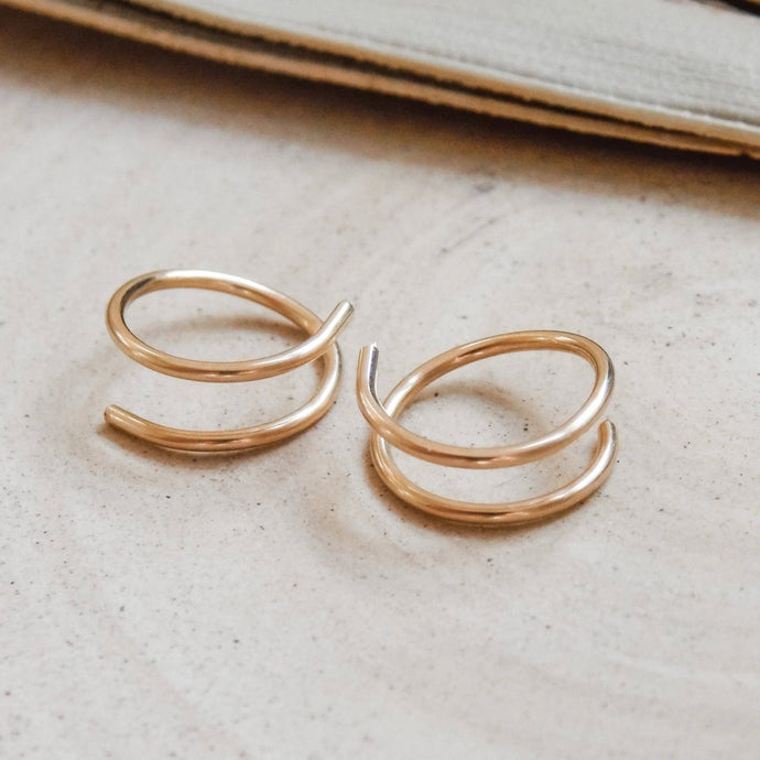 Twist-In Double Huggie Hoop Earrings