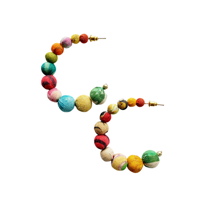 Kantha Conch Hoops