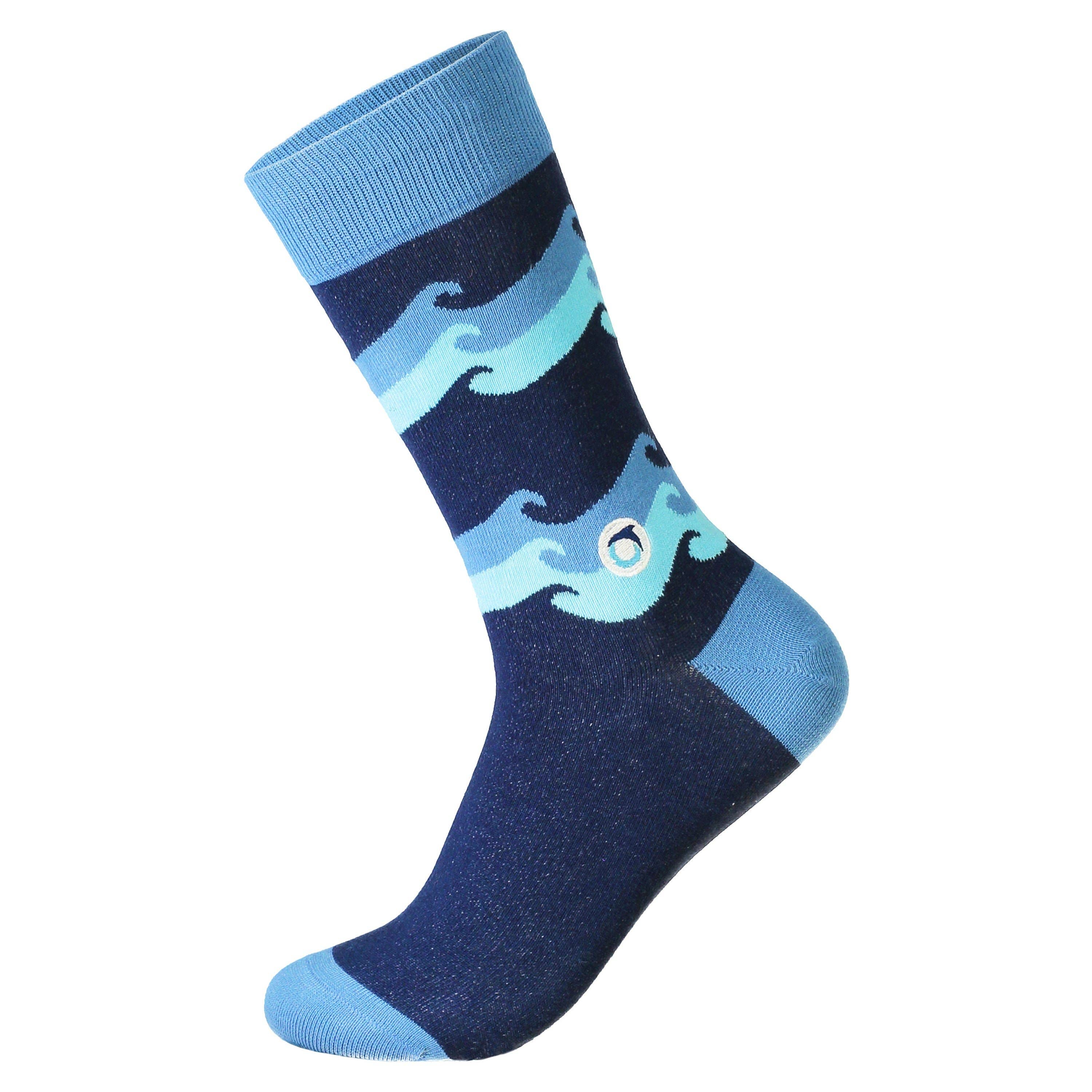 Protect Oceans Socks - rolling waves