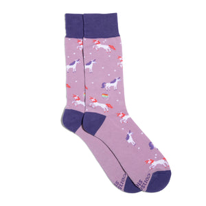 Save LGBTQ Lives Socks (Purple Unicorns)