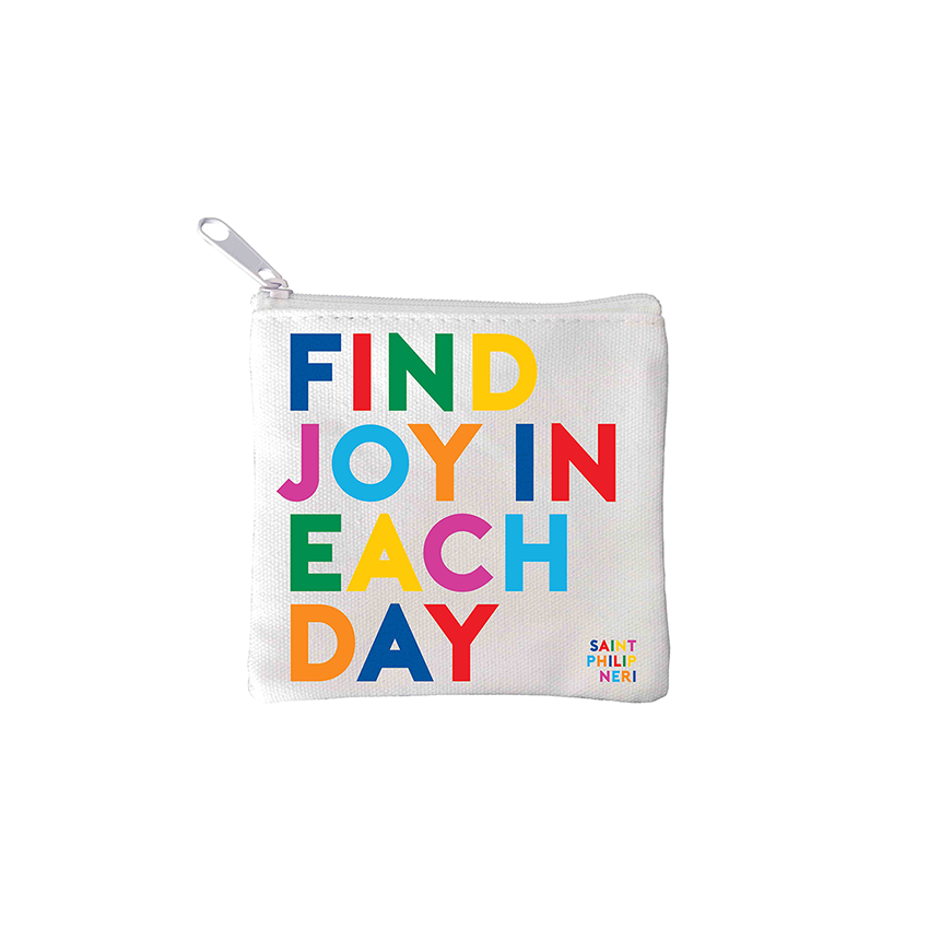 Find Joy mini pouch (Saint Philip Neri)