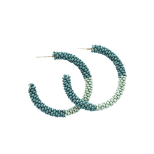 Small Color-block Seed Bead Hoops