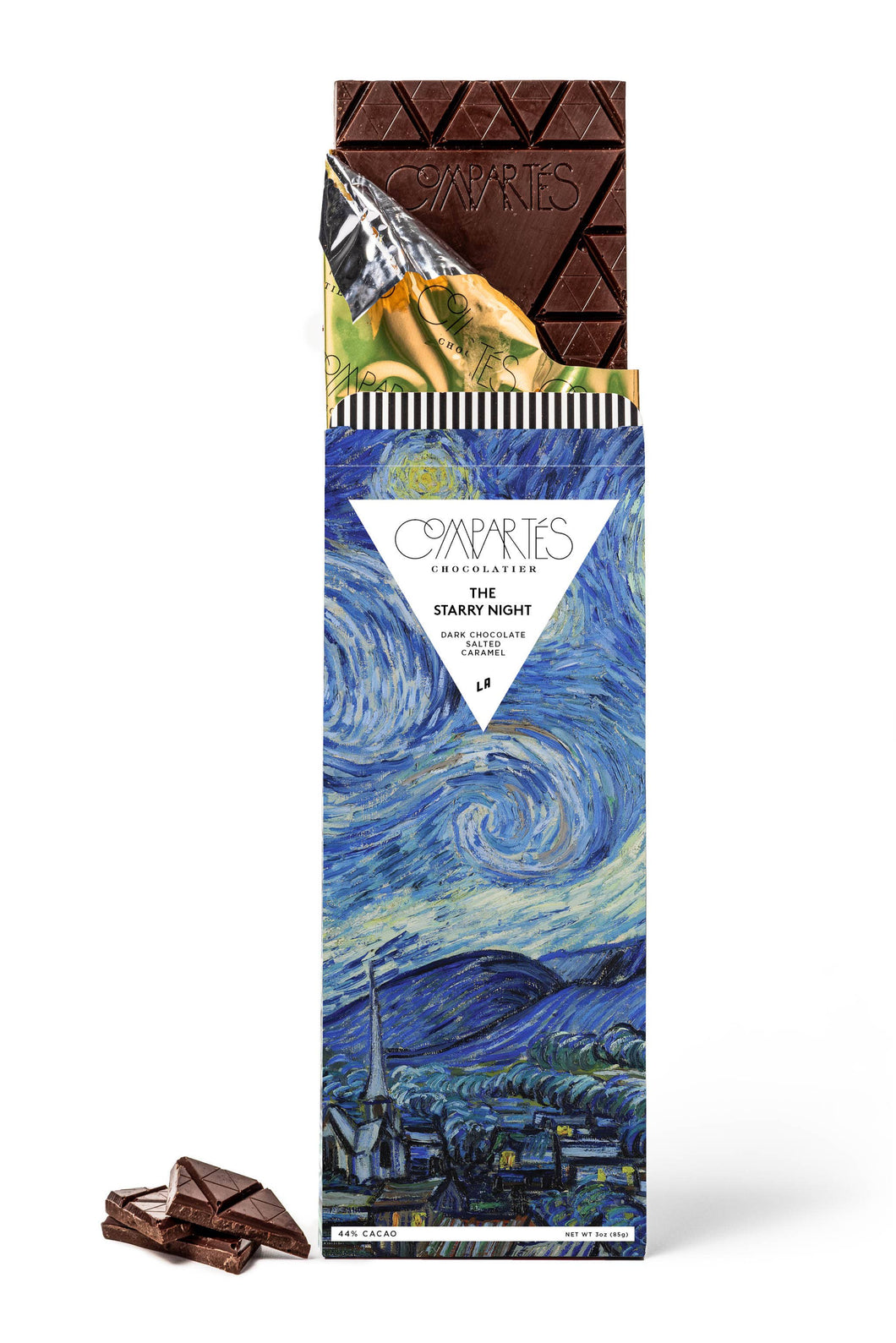 Starry Night Van Gogh Chocolate Bar -Salted Caramel Dark