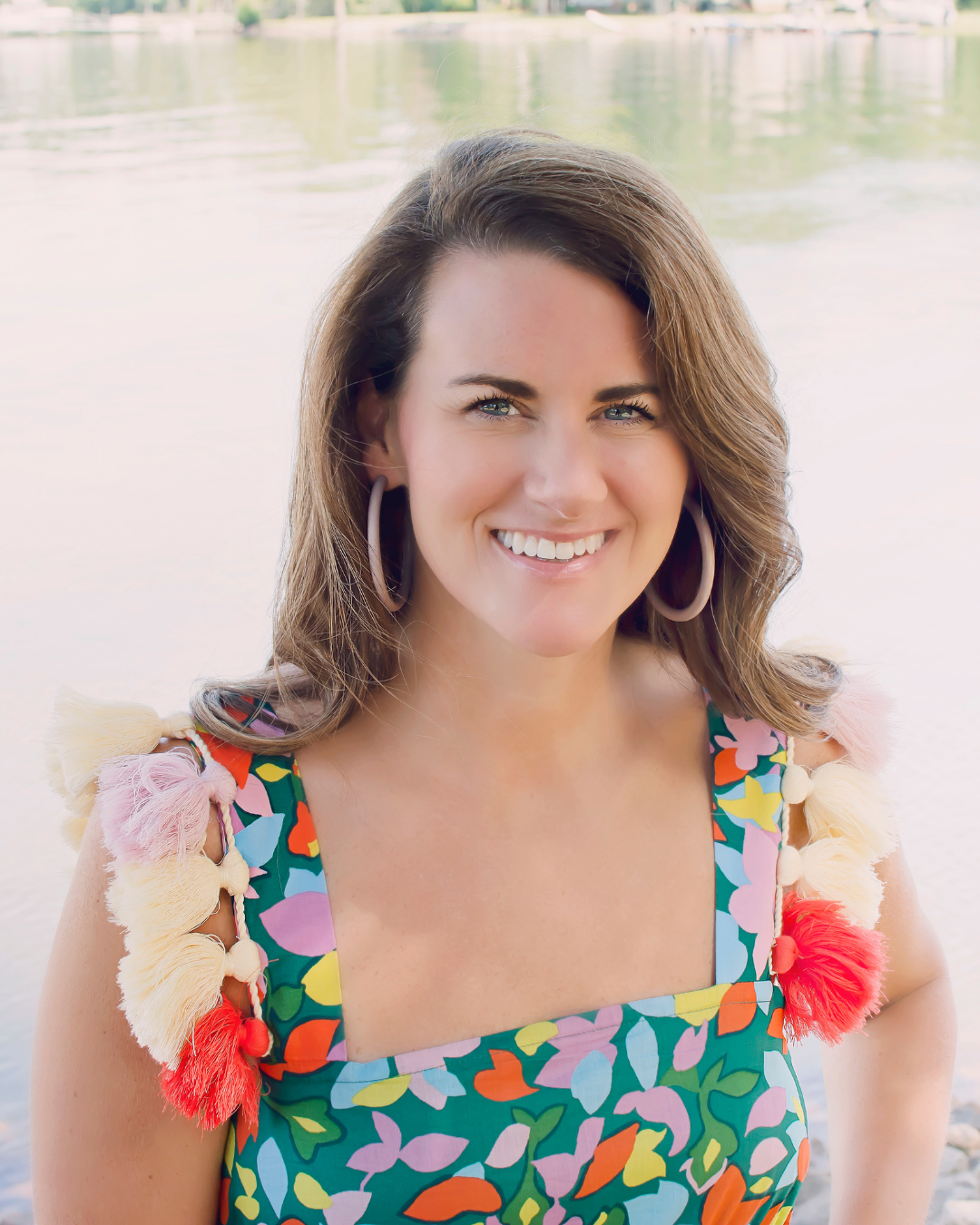 Beach Rose Mango Wood Hoops | Binky + Lulu