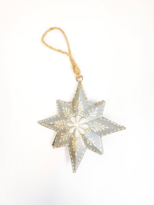 Morovian Star Gray Ornament