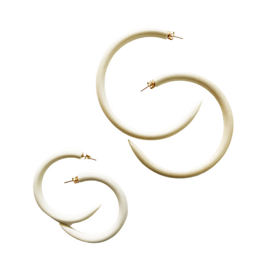 Ivory Mango Wood  Hoops | Binky + Lulu