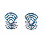 Block Print Flower Earrings