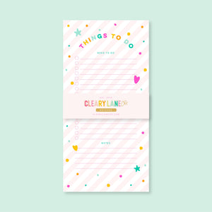 Pink Stripes Notepad