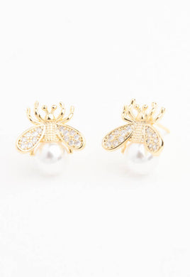 Queen Bee Pearl Earrings