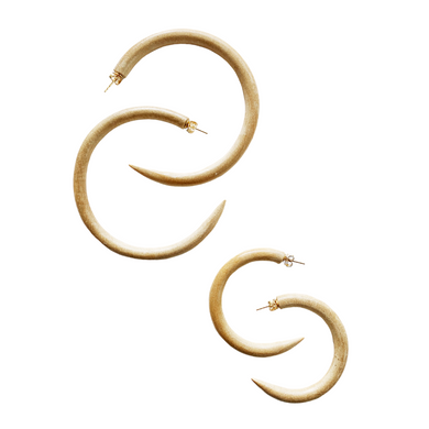 Driftwood Mango Wood Hoops | Binky + Lulu