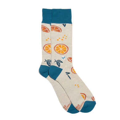 Plant Trees Socks: Beige Oranges