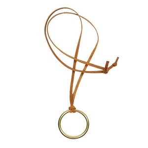 Tenfold Circle Necklace Camel & Brass