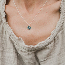 Wave Tiny Round Charm Necklace