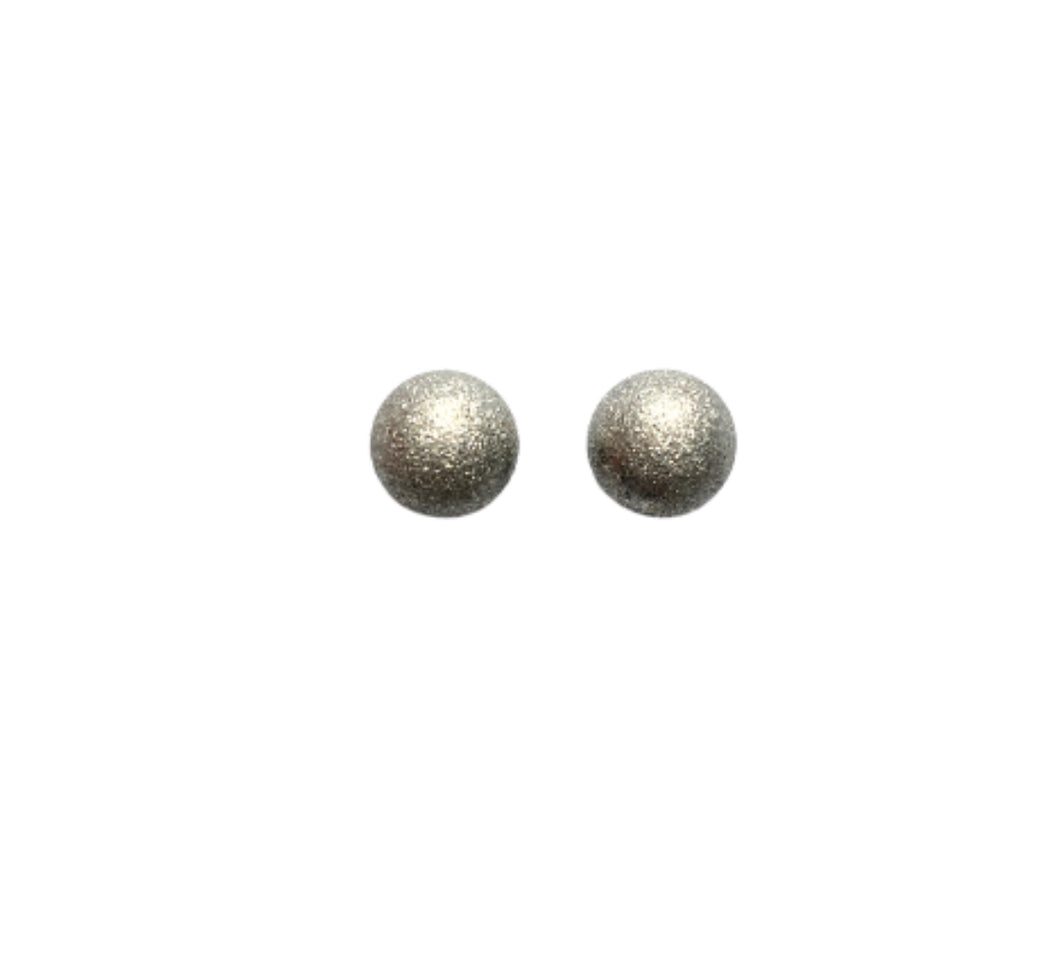 silver shimmer ball studs