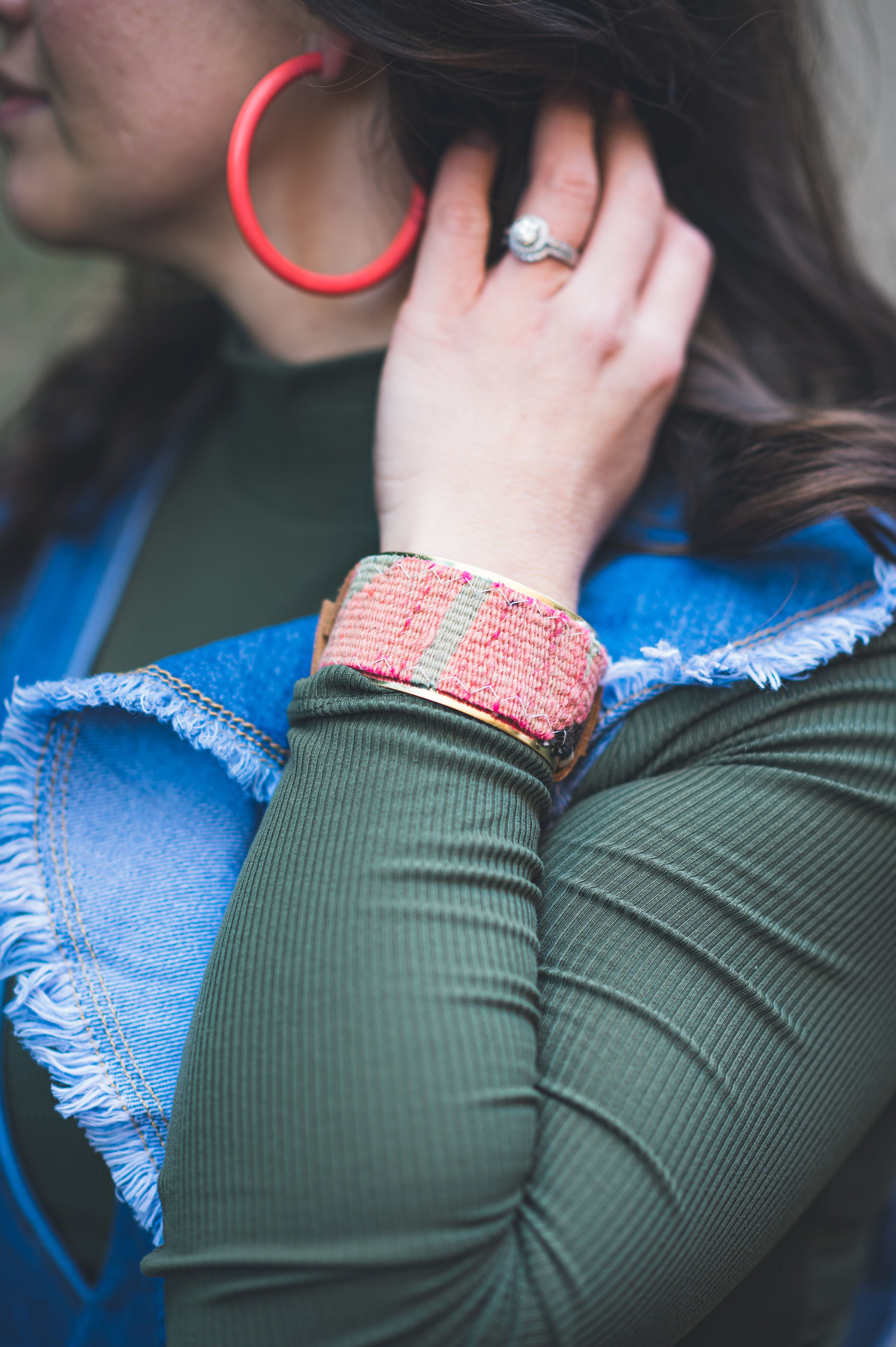 Cherry Tomato Mango Wood Hoop | Binky + Lulu