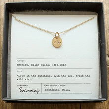 Wave Tiny Round Charm Necklace