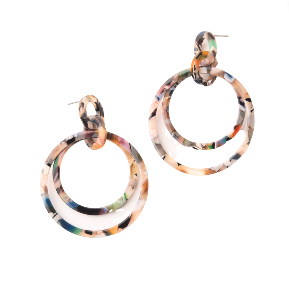 Margot Multicolored Resin Dangle Earrings