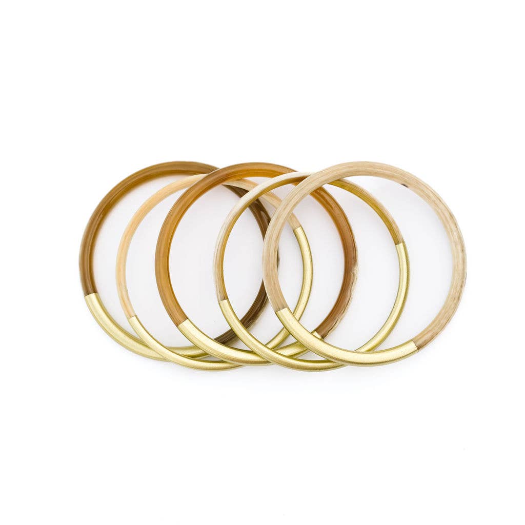 Metallic Gold Mix Bangle Set