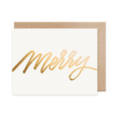 Merry Gold Foil Card