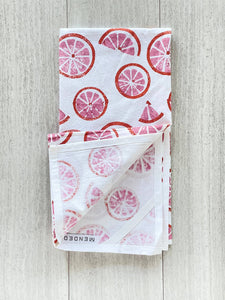 Tea Towel- Sangria, Lilac & Coral