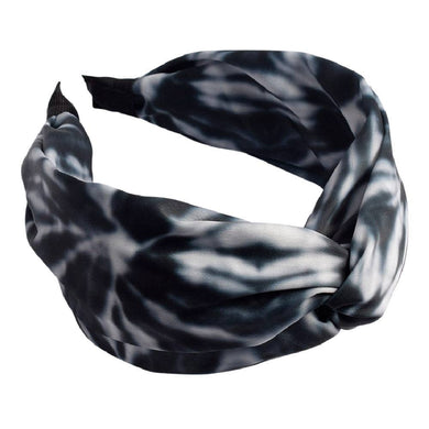 Traditional Knot Headband - Black Tie Dye